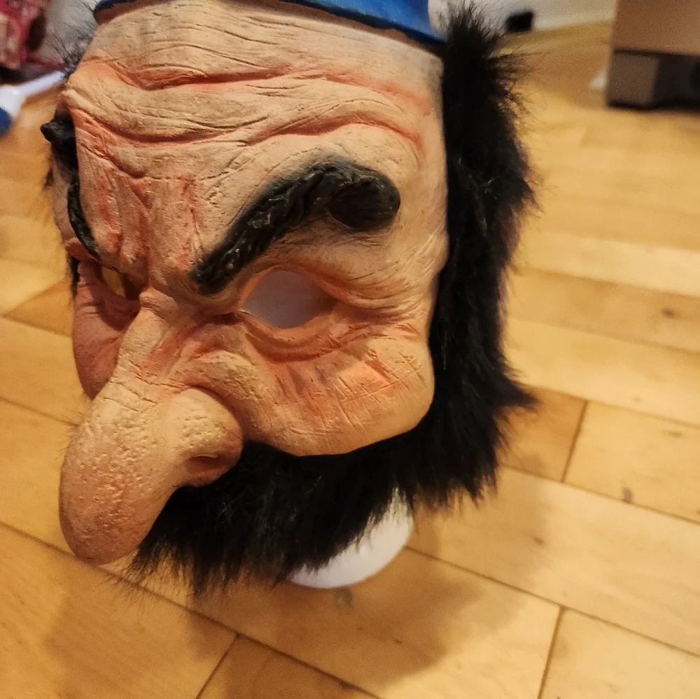 Rubber Halloween costume mask English police bobbie for adult